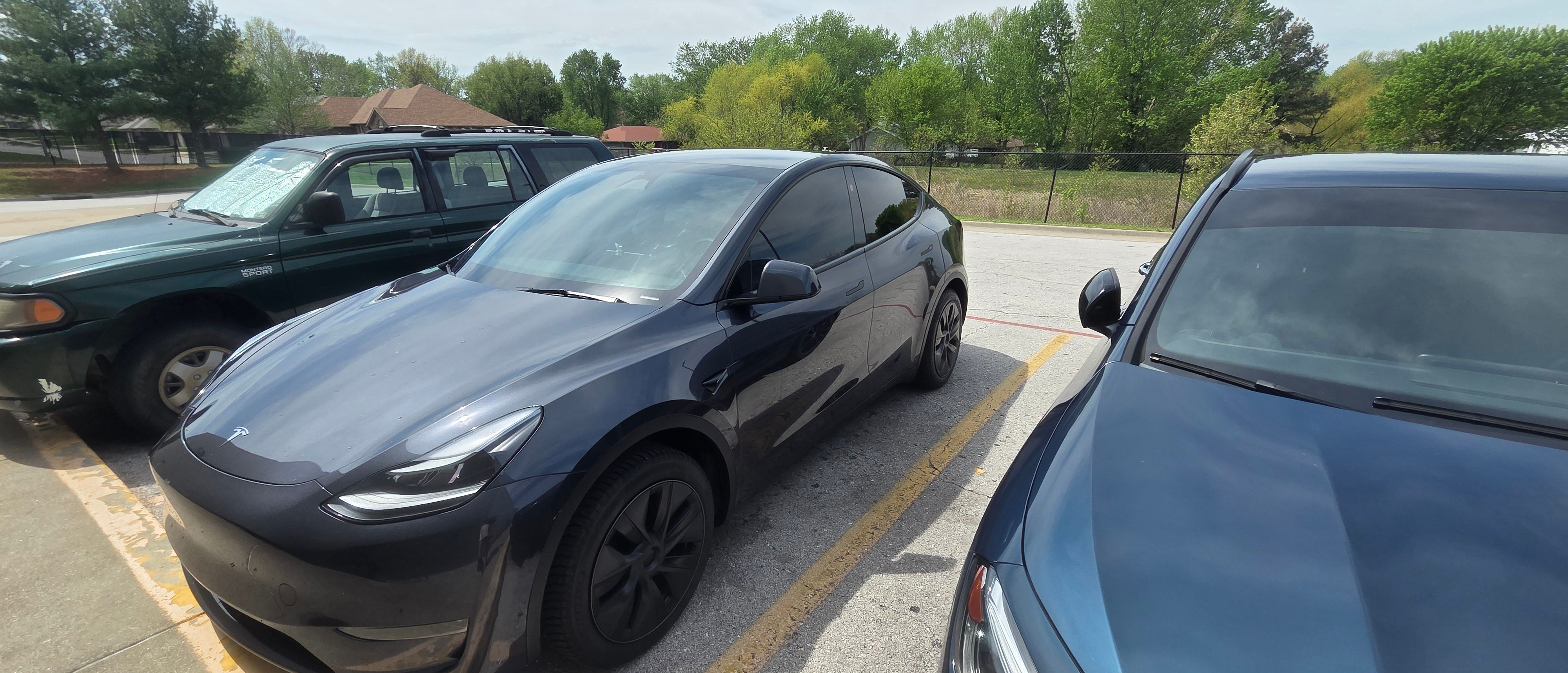 The Tesla, exterior detail.