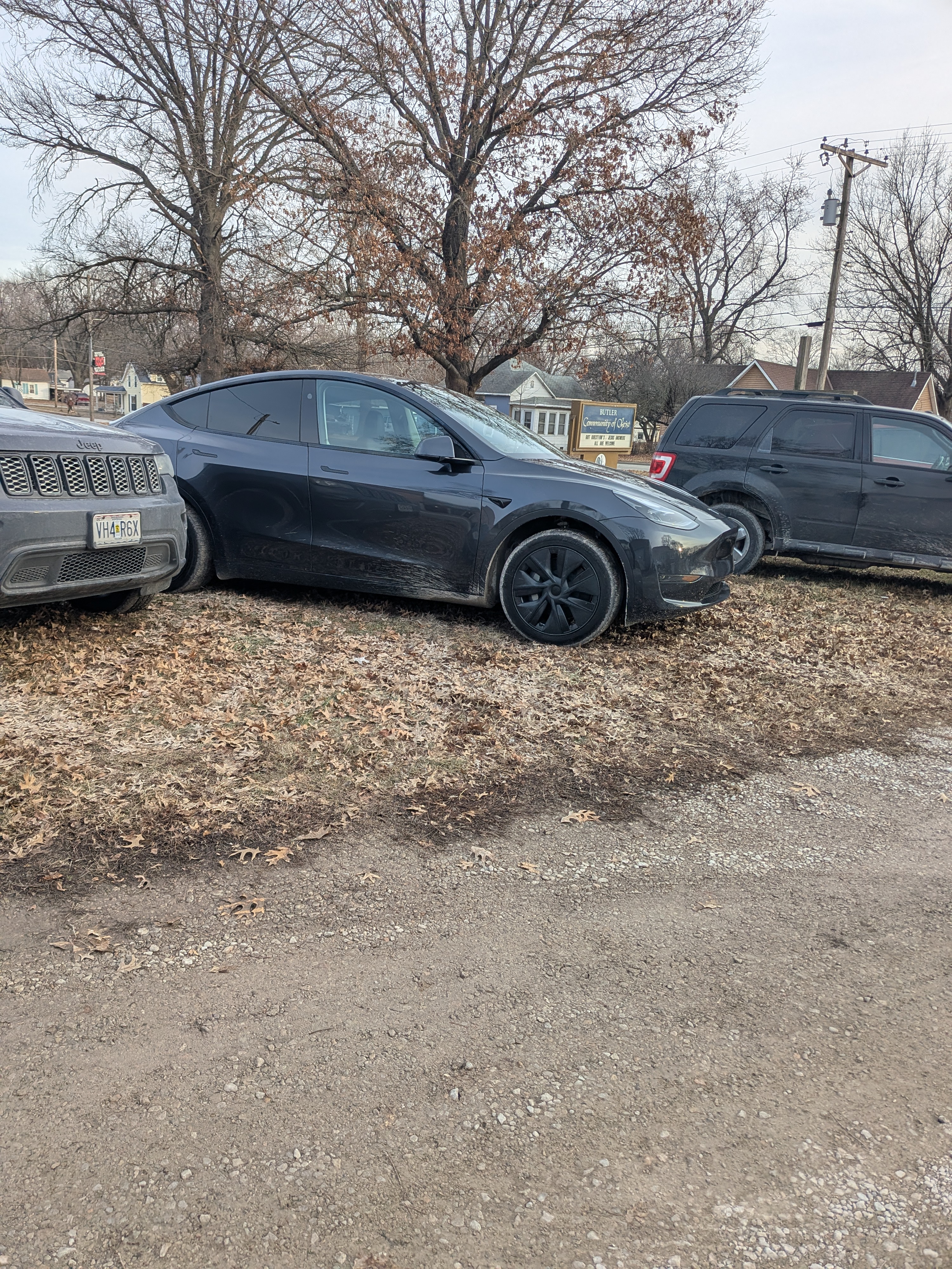 The Tesla, exterior detail.