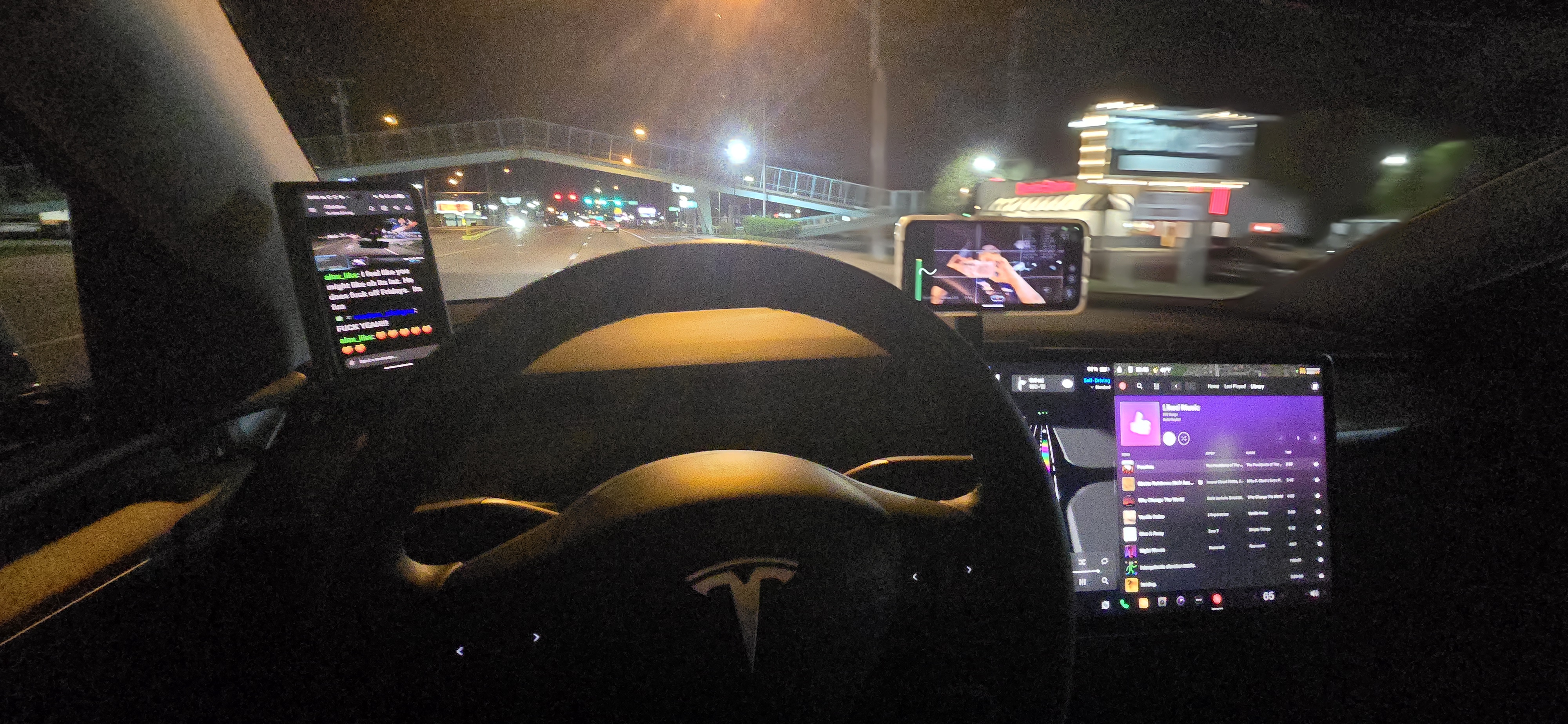 Tesla interior detail.