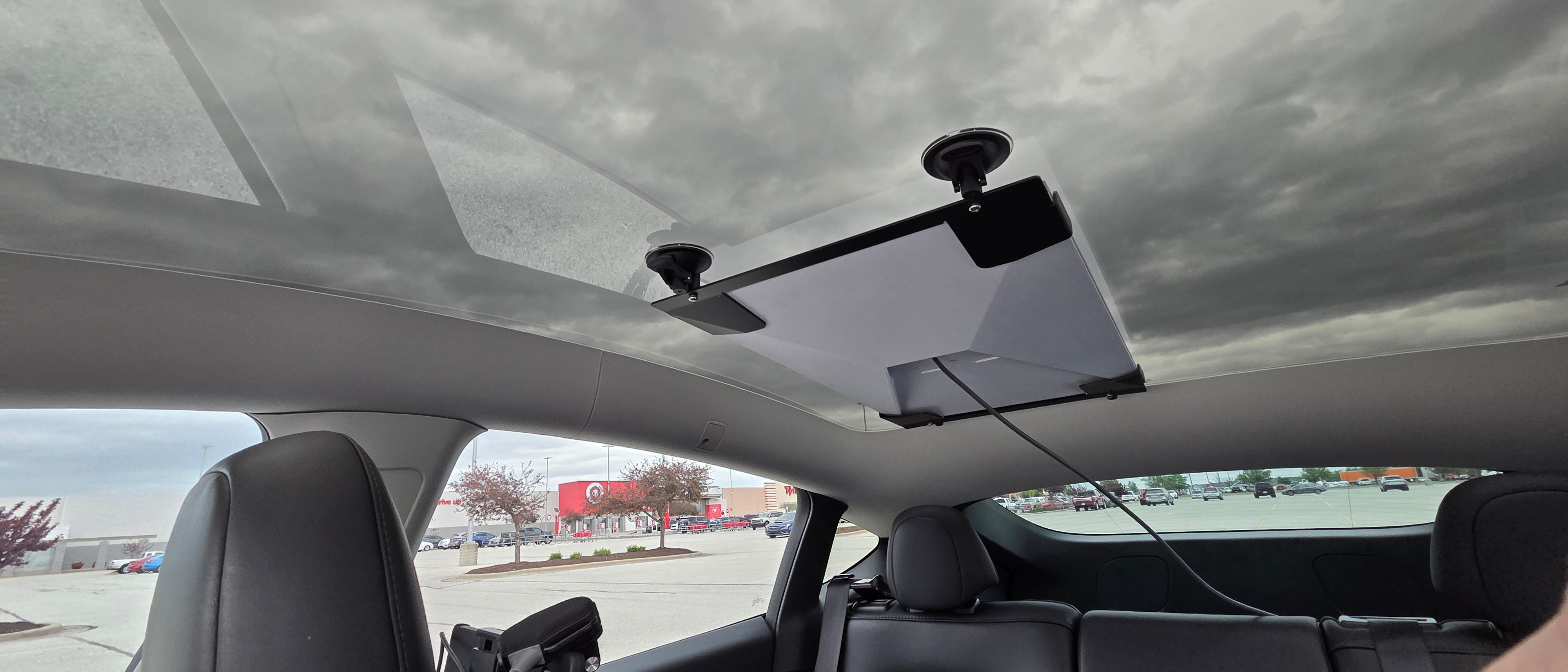 Tesla interior detail.